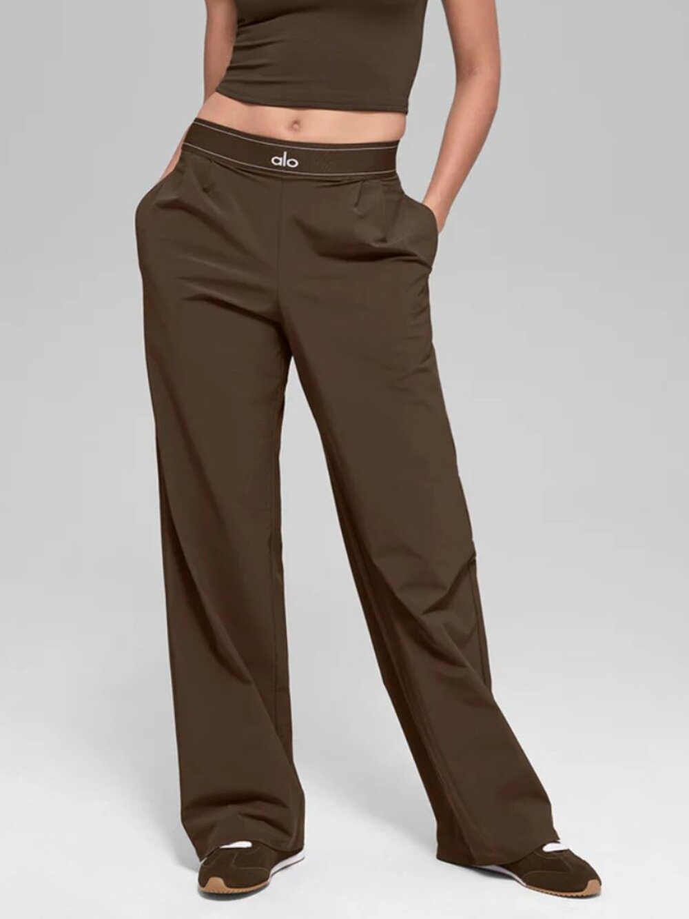 Alo Yoga Suit Up Trouser Regular 30" Inseam Espresso NWT 🤎 - Picture 8 of 9